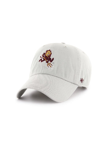 ASU white adjustable hat with embroidered Sparky