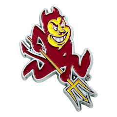 ASU Sparky emblem with chrome outline