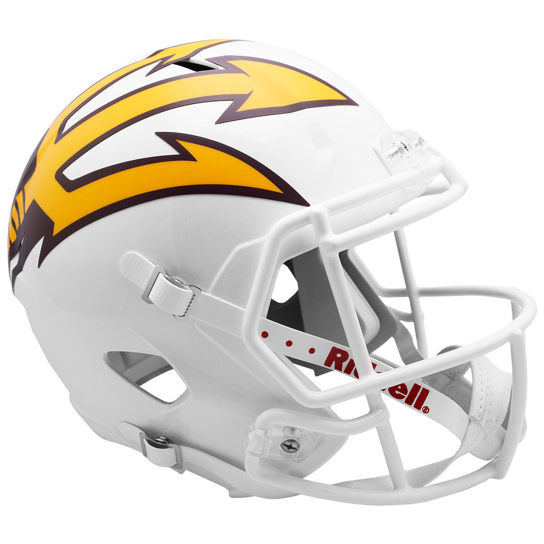 buy replica football helmet ASU Fork/# Replica Speed Helmet WHT