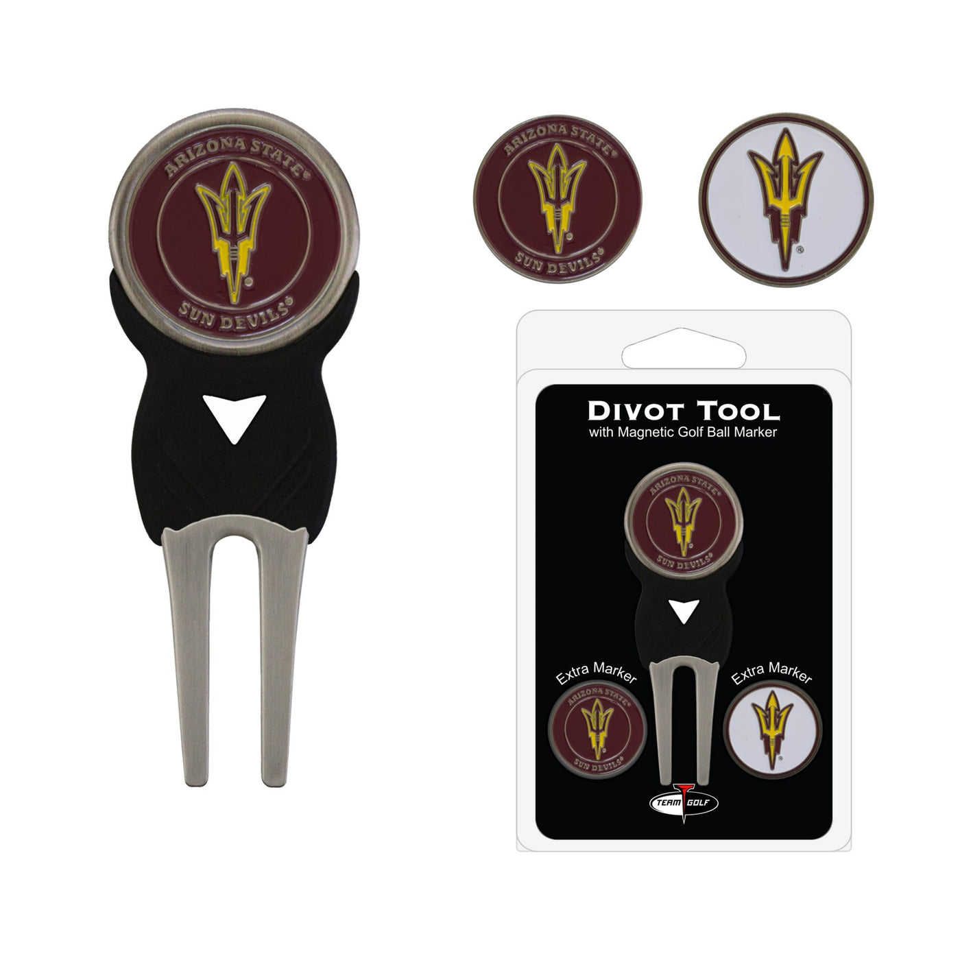 ASU magnetic divot tool kit with Pitchforks