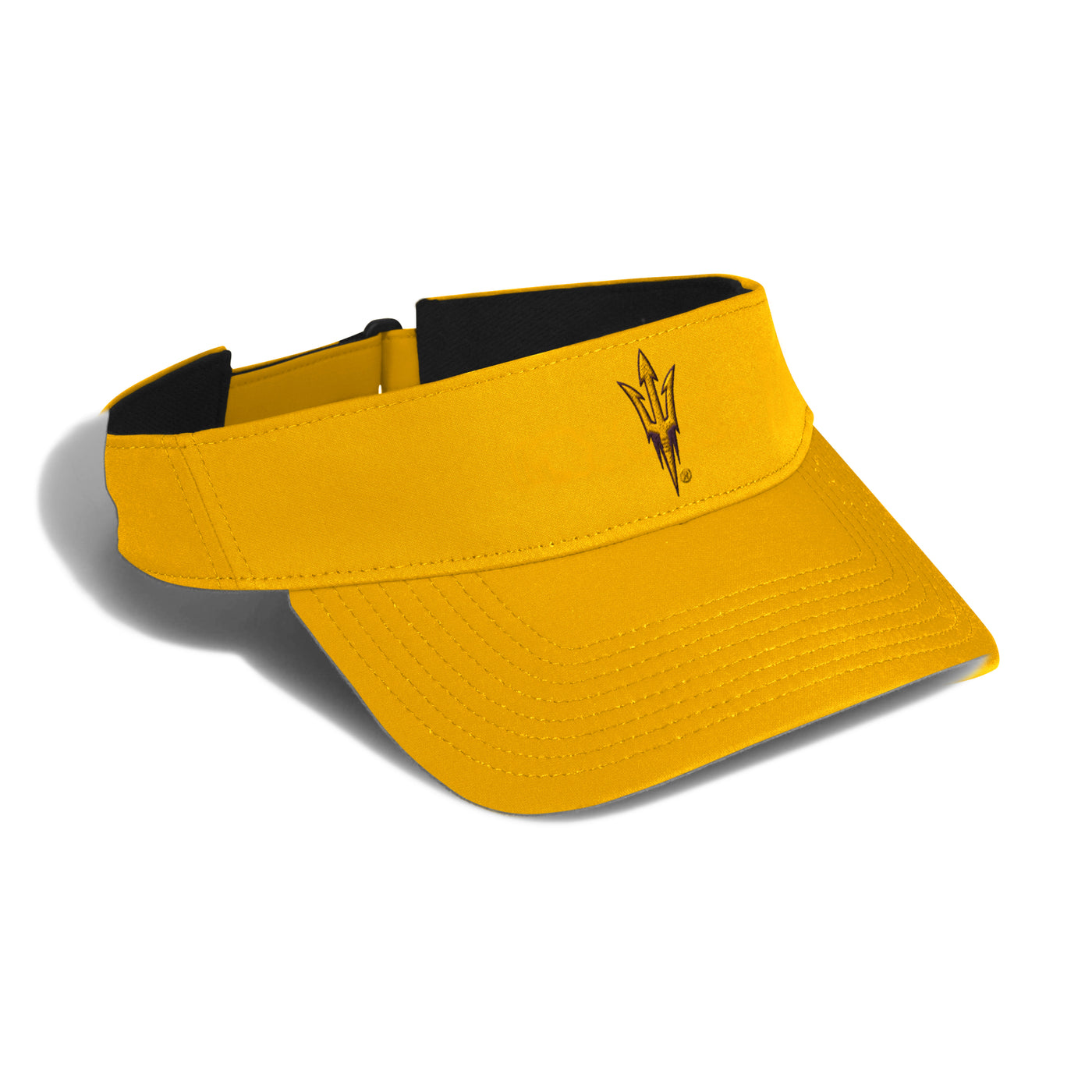 ASU gold visor with pitchfork on front