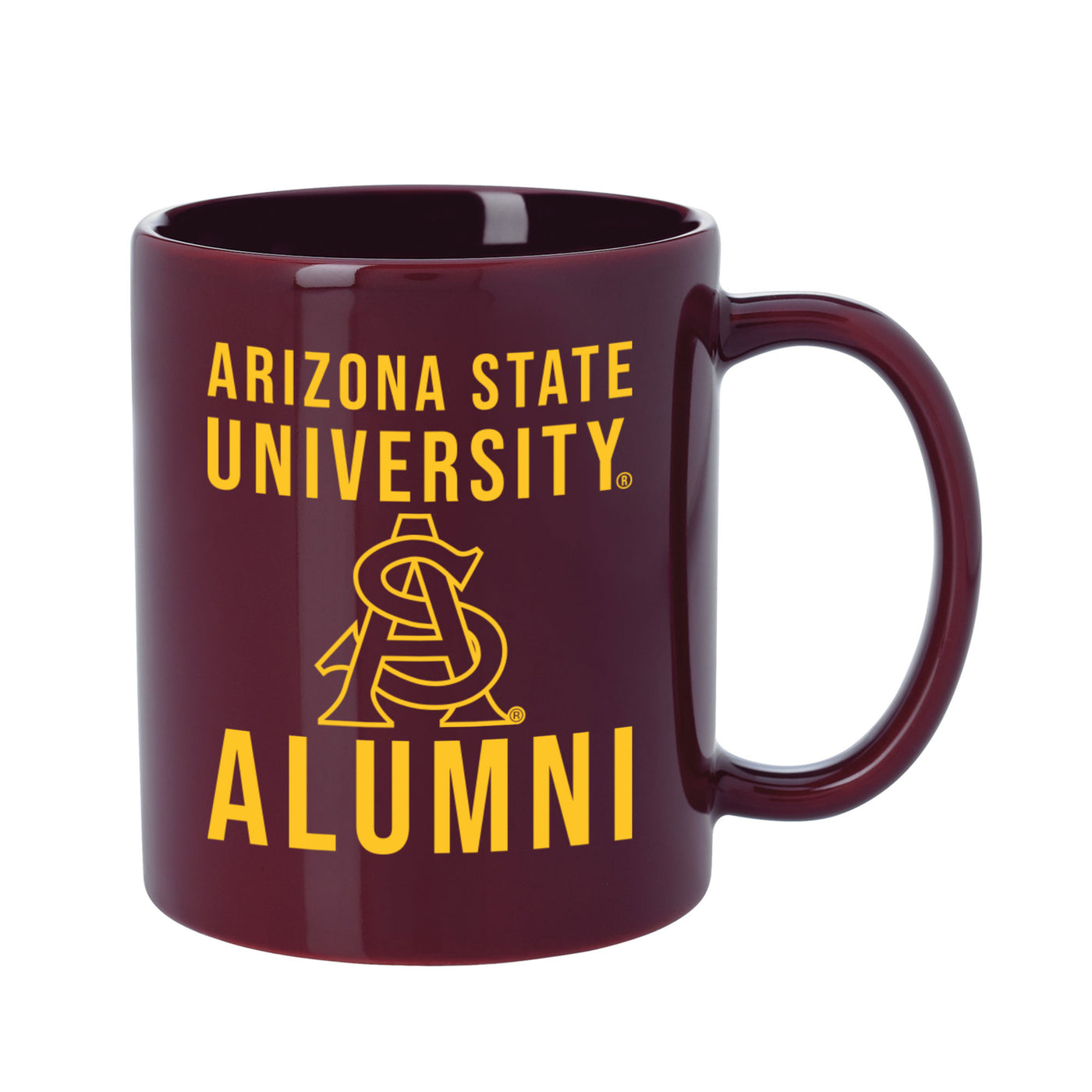ASU maroon mug with 