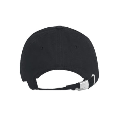 Back of black ASU adjustable hat