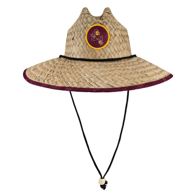 Front profile of ASU straw hat.