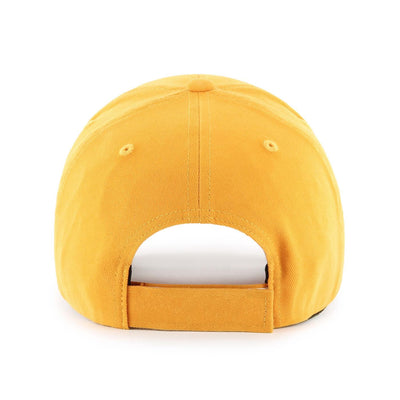 Back of ASU gold adjustable hat with velcro closure