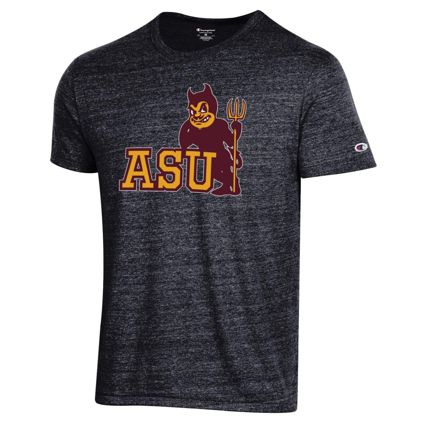 ASU gray tee with 'ASU' letters and Sparky leaning over the 'U'