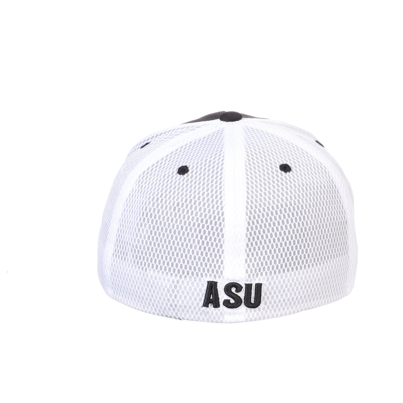 ASU stretch fit hat with white mesh back and 'ASU' embroidered lettering